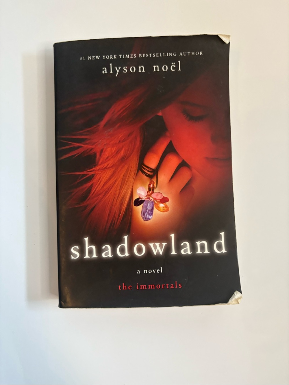 3/$20 Shadowland by Alyson Noël - Black & Red Cover with Gem Accent
